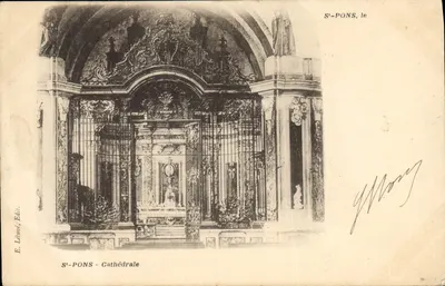 Saint-Pons - Catedral — interior decorado — E. Lévine, Editor