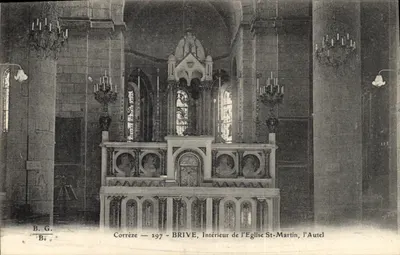 Brive, Interior da Igreja São Martinho, o Altar — B.G. — n°297