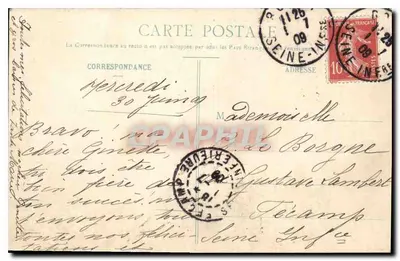 Katedra w ROUEN — La Cour d'Albane — C. V. - 17 — Rewers