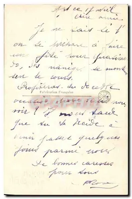 Dwa dzieci z kurami — Szczęśliwe Riaques — N° 2503 — Rewers