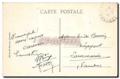 Uriage-les-Bains — Estabelecimento Termal e o Castelo — Edição Mr Bourcier, Grenoble, n°567 — Verso