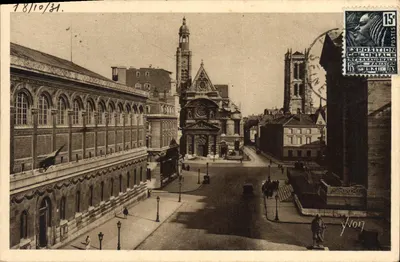 Paris... em passeio — Biblioteca Ste-Geneviève, a Igreja St-Étienne-du-Mont, a Torre do Liceu Henri-IV, o Panteão — Edições d'Art Yvon, Paris