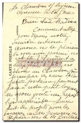 Le Chambon-sur-Lignon (Haute-Loire) — Most i rzeka Lignon — Kuracja powietrza i odpoczynku — Rewers