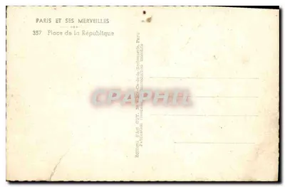 Place de la République — Paryż — wydawca Guy, nr 387 — Rewers