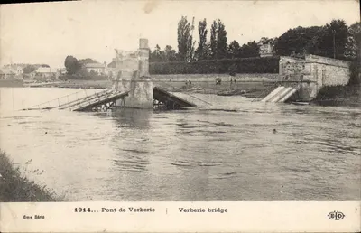 Ponte de Verberie — destruído em 1914 — Editor ELD, série 6ª