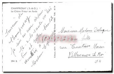 Champrosay (S.-&-O.) — Dąb Prieur w lesie — Wydawnictwo ALFA — Rewers