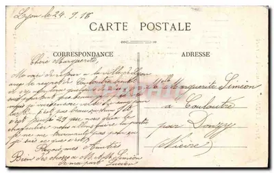 LYON - Pomnik Carnot — wydawca Lyon, numer serii 5193 — Rewers