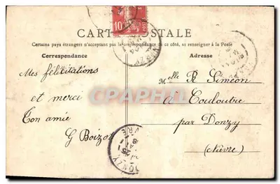 Nevers — Toren van de Kathedraal — B. F., Parijs, n°66 — Achterkant