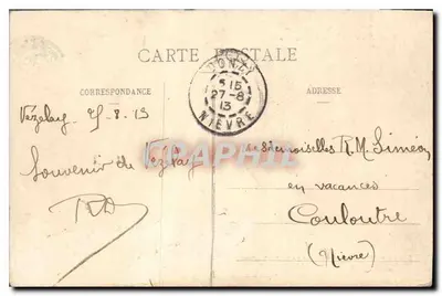 Vézelay Historique — Vue générale (côté Ouest) — A. Vincent, Vézelay, n°39 — Rewers