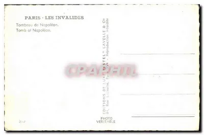 Paryż - Les Invalides — Grobowiec Napoleona — Estel — Rewers