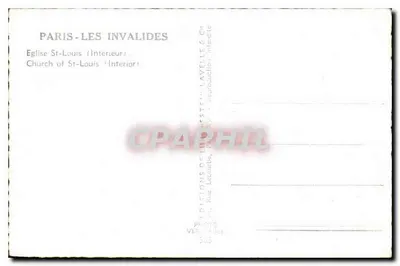 Kościół Świętego Ludwika - Paryż - Invalidy — Wydawca Estel, nr 305 — Rewers