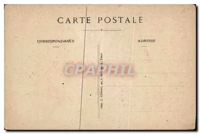 Het Franse kanon kondigt de bevrijding aan — historische illustratie — Imp. J. Cussac, 49, rue de l'Amilly, Parijs — Achterkant