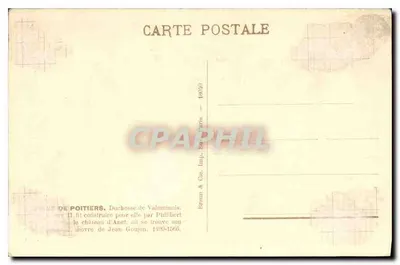 Diane de Poitiers — Retrato — Braun & Cie, Imp. a Paris — Verso
