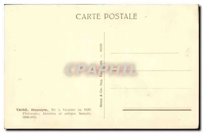 Hippolyte Taine — portret — Braun & Cie, Paryż, nr 81558 — Rewers