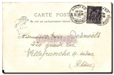 Nancy — Katedra św. Piotra — Phototypie J. Loyer, n°62 — Rewers