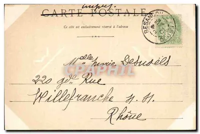 Innenansicht der Kirche der Madeleine — Besançon — Verlag E. Failliant, 103, Grande-Rue — Rückseite