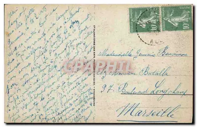 Vichy - In de Nieuwe Parken — uitgever C. Alsacienne des Arts Photographiques, n°129 — Achterkant