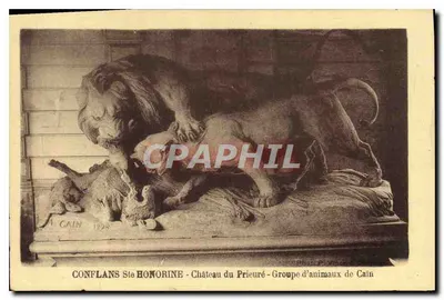 Conflans Sainte-Honorine — Castelo do Priorado — Grupo de animais de Caïn