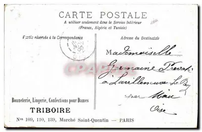 Dois crianças trocando legumes — P.W. PARIS — número de série não visível — Verso