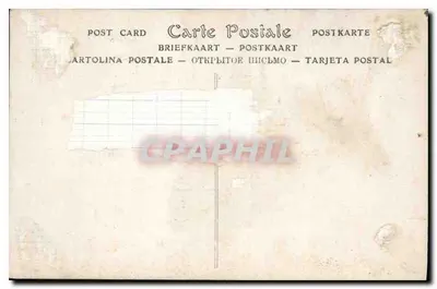 Wenus z Milo — starożytna statua — multilingualna kartka pocztowa — Rewers
