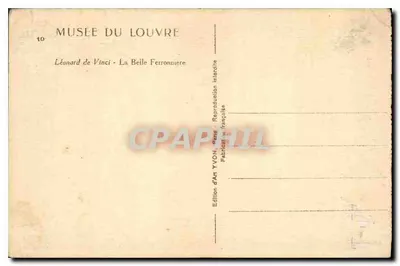 The Beautiful Ironer — Leonardo da Vinci — Art Edition YVON, Paris — Back
