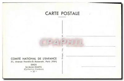 Portret młodego chłopca — malowanie — COMITÉ NATIONAL DE L'ENFANCE, Paryż (VIIIe) — Rewers