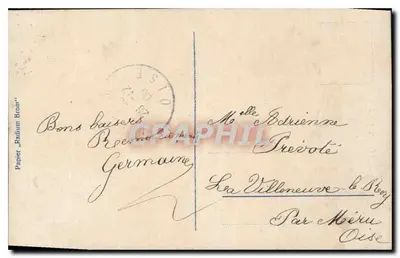Mulher com turbante segurando um abeto de Natal — cena nevada — editor desconhecido, n° 4893 — Verso