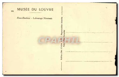 Laboreio em Rosa-Bonheur — Nivernais — Edição de Arte YVON, n°35 — Verso