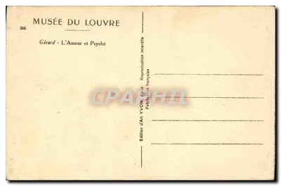El Amor y Psique — Museo del Louvre — Edición de Arte YVON, París — Reverso