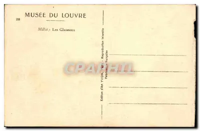 The Gleaners — reproduction of the painting by Millet — Art Edition YVON, n°28 — Back