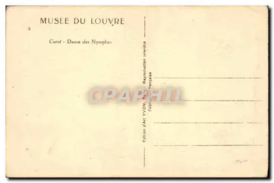 Danse des Nymphe — Corot — Édition d'Art YVON, Paris — Verso