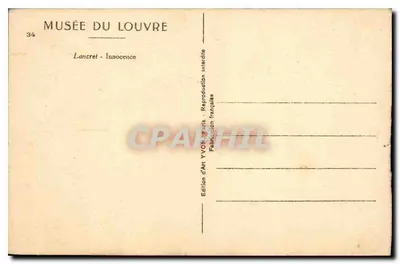 Lancret - Innocência — Museu do Louvre — Edição d'Art Yvon, Paris — Verso
