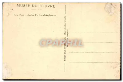 Charles Ier, Roi d'Angleterre — Van Dyck — Édition d'Art YVON, Paris — Verso