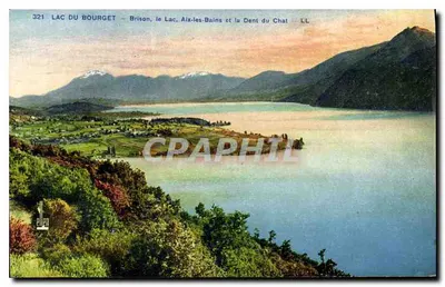 Lago do Bourget — Brison, o Lago, Aix-les-Bains e a Dente do Gato — Editor LL