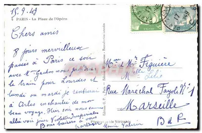 Place de l'Opéra — Paryż — Wydawnictwo O.P. Paryż — Rewers