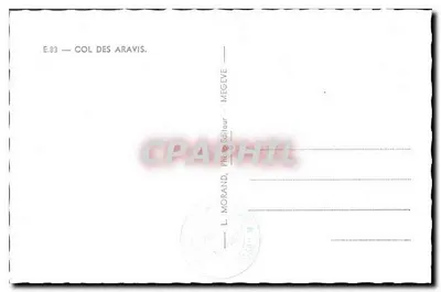 Col des Aravis — Trasa Alp Annecy-Chamonix — 1.495 m — L. Morand, wydawca — Rewers