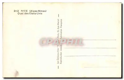 Nice — Quai des États-Unis — Wydawnictwo Sztuki 'Yvon' — Rewers
