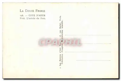 Nice — Entrada do Porto — Editor Les Éditions d'Art Yvetot, Paris — Verso
