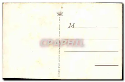 Nice — Ogród Albert-Ier — widok panoramiczny z palmiarnią i budynkiem z kopułą — Wydawnictwo Munier — Rewers