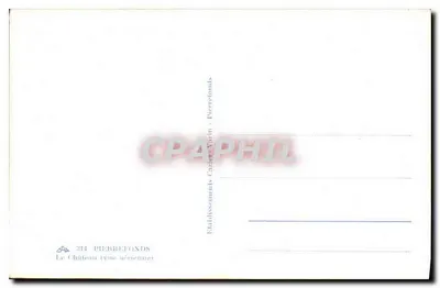 Zamek Pierrefonds — widok z lotu — Établissements Gaster-Vatin — Rewers