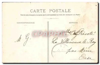 Las Compiègne — Poczta leśna w Mont Saint-Pierre — Decelle, Compiègne — Rewers