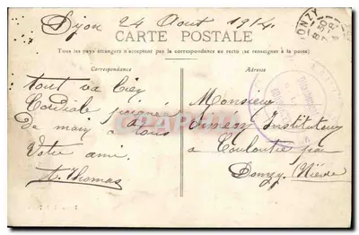 Dijon — Plac Zbrojny i Urząd Miasta — Wydawnictwo L. S. Dijon — Rewers