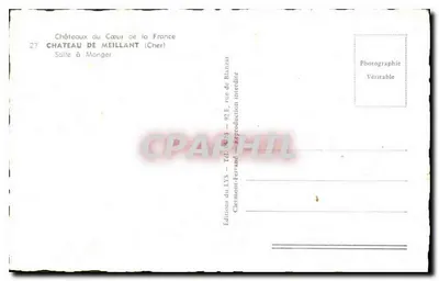 Zamek w Meillant (Cher) — Sala do jedzenia — Wydawnictwo LYX — Rewers