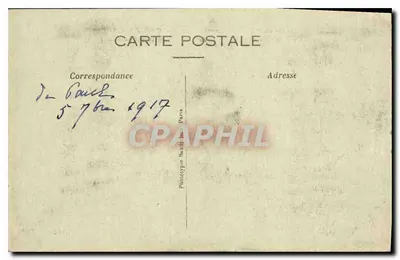 Coucy-le-Château — Der zerstörte Bergfried — Phototypie Bandol, Paris — Rückseite