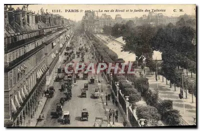 Paris (l'art) — La rue de Rivoli et le Jardin des Tuileries — C. M. n°1131