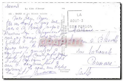 Batz e os Marais Salants — A Costa do Amor — Edições Clarks (Castelo da Saboia) — n° 300 — Verso