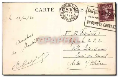 Marseille(65) — Il Palazzo Longchamp — A.T. — Verso