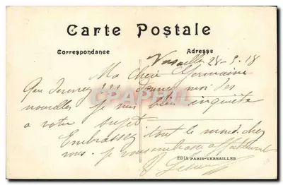 Bacia de Saturno — Parque de Versailles — Édita Paris-Versailles n°315 — Verso
