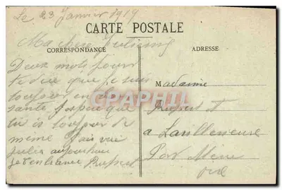 Nancy - Place Thiers e Hotel Excelsior — Imprimeries Réunies de Nancy, n° 159 — Verso