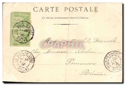 Fontaine Bartholdi — Lyon — wydawca L. H. & Cie, n° 33 — Rewers